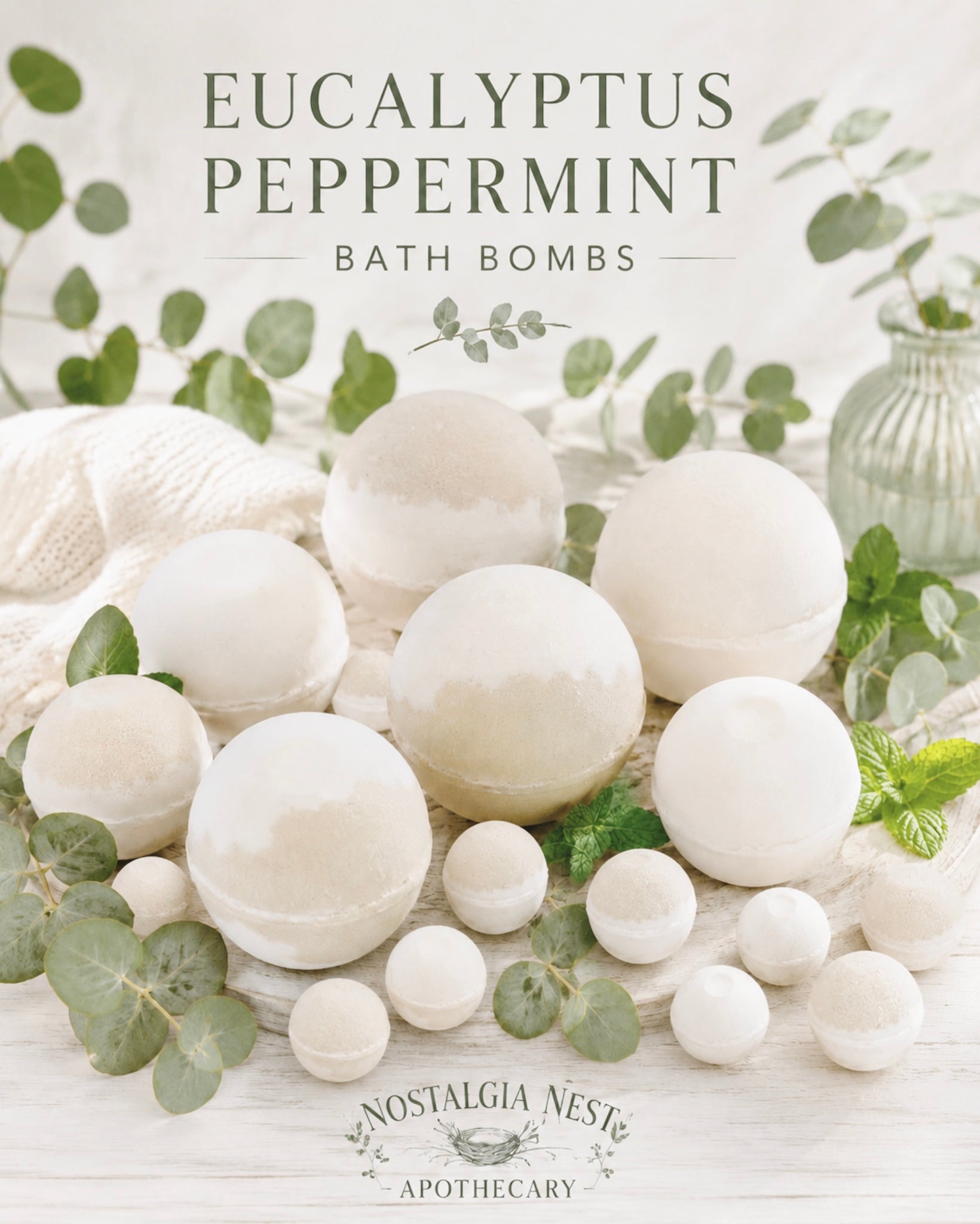 Therapeutic Sanctuary~~ Eucalyptus Mint Bath Bomb