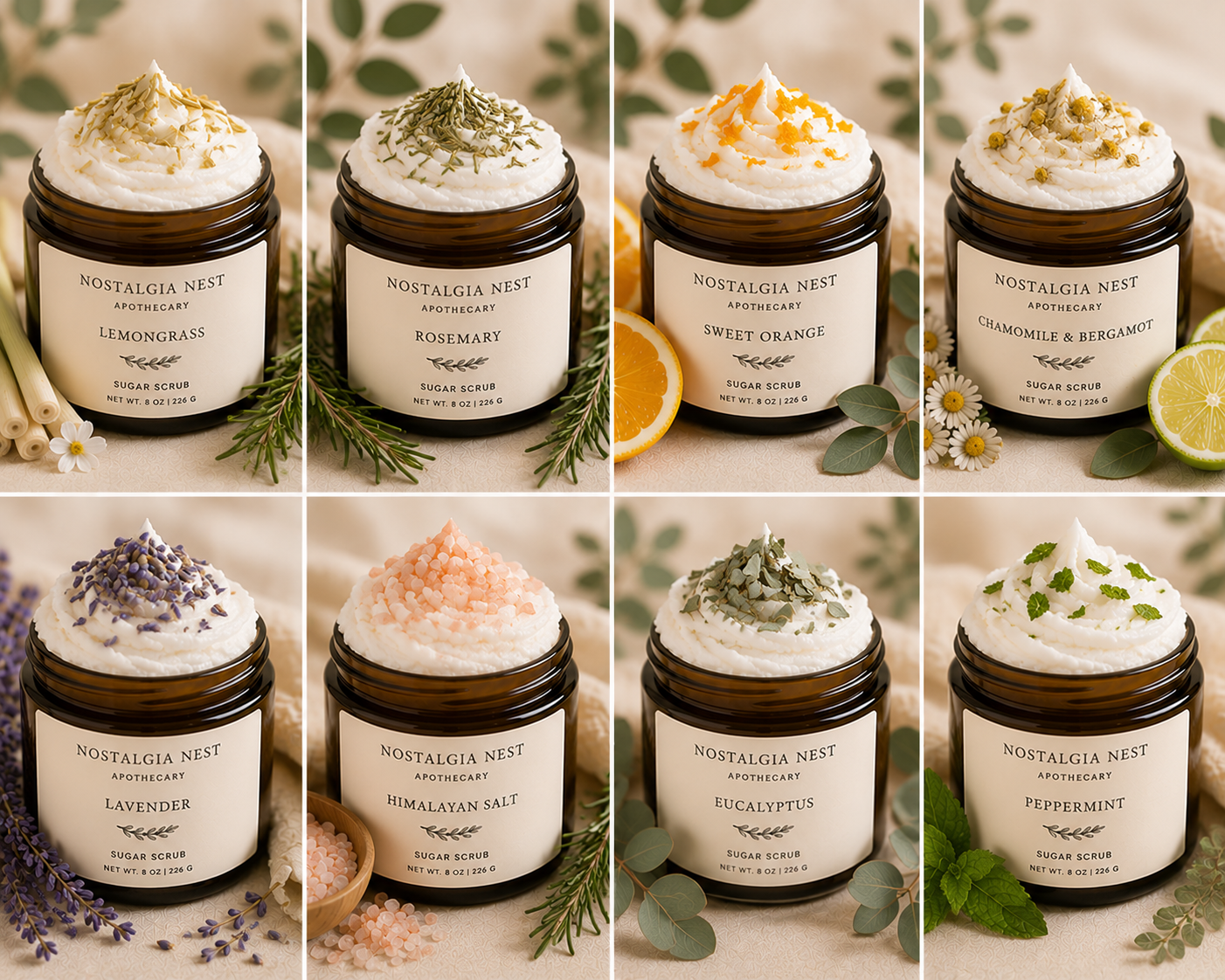 Botanical Sugar Scrubs